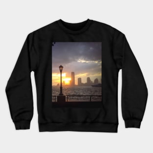 Battery Park Sunset Skyline Manhattan NYC Crewneck Sweatshirt